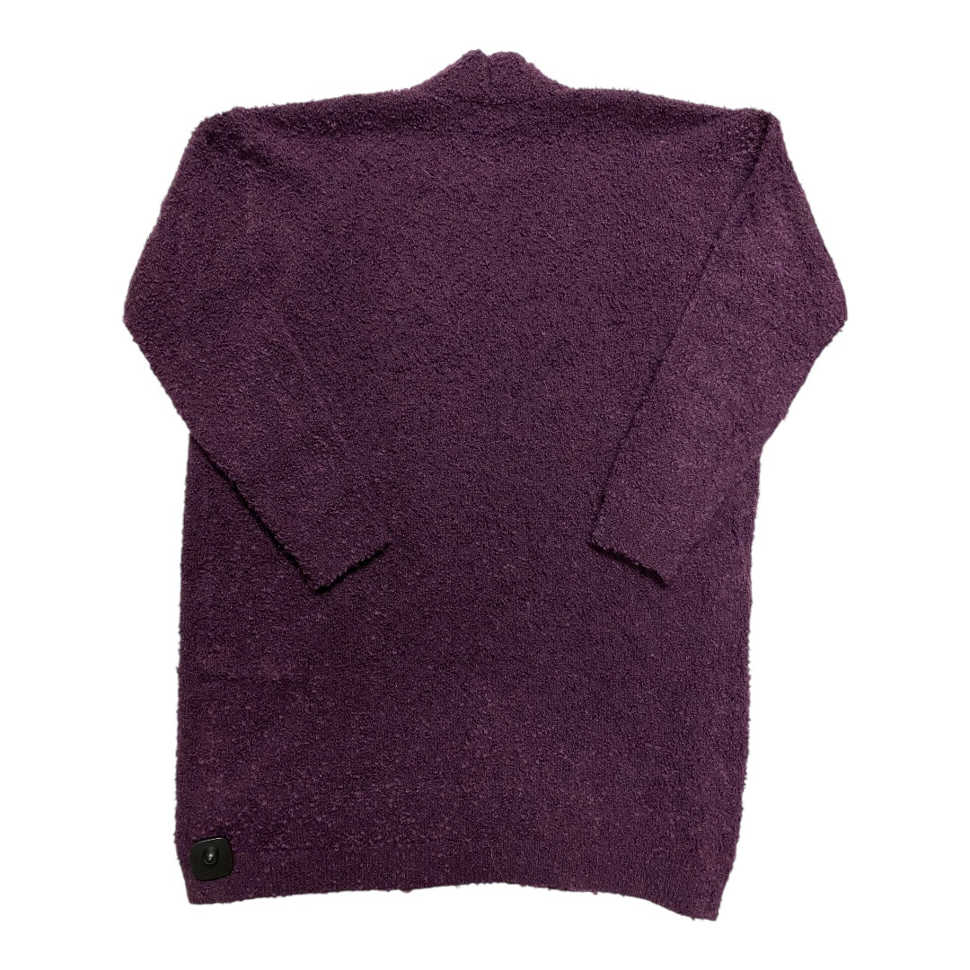 Sweater Cardigan By Lands End In Purple, Size:L