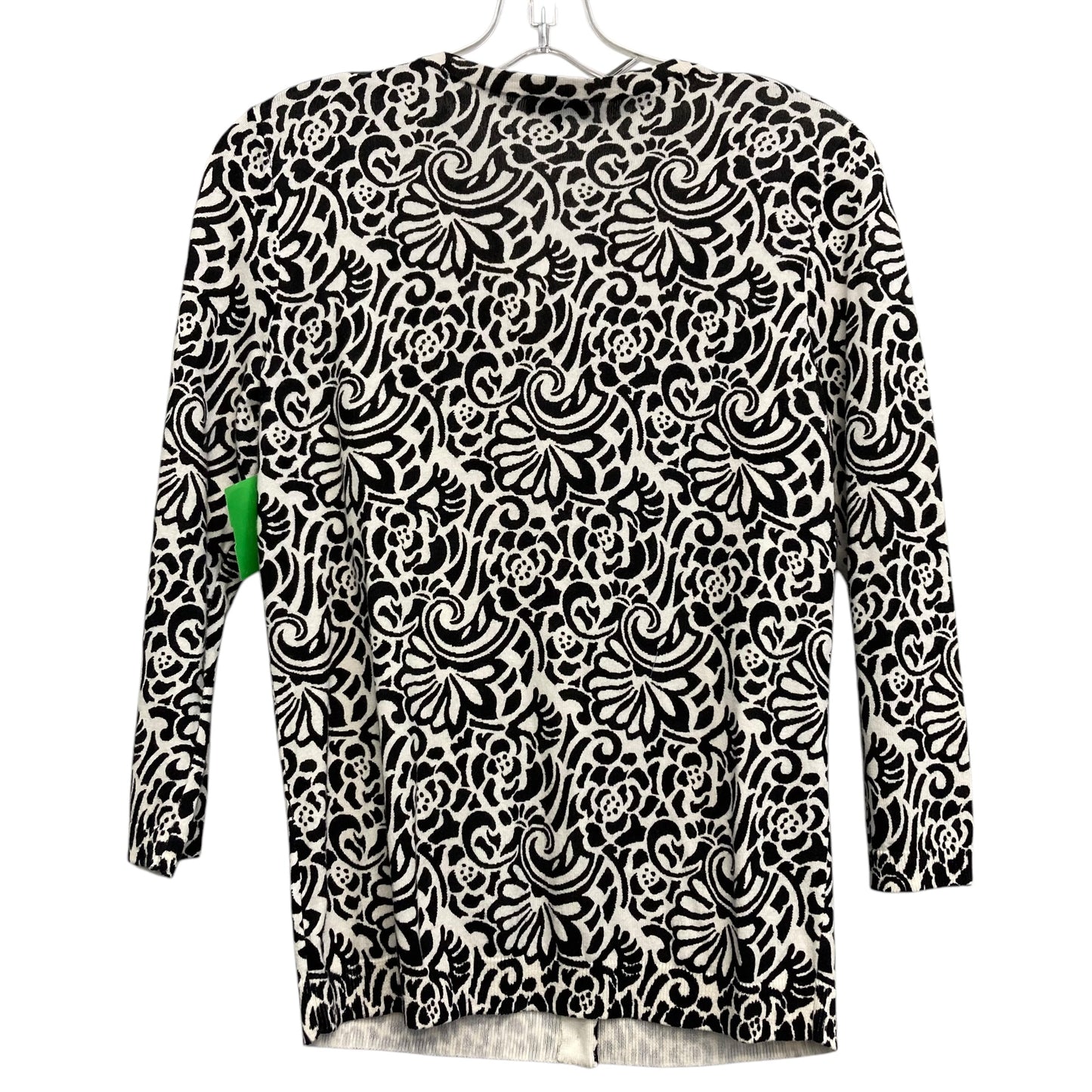 Sweater Cardigan By Talbots In Black & White, Size:Sp