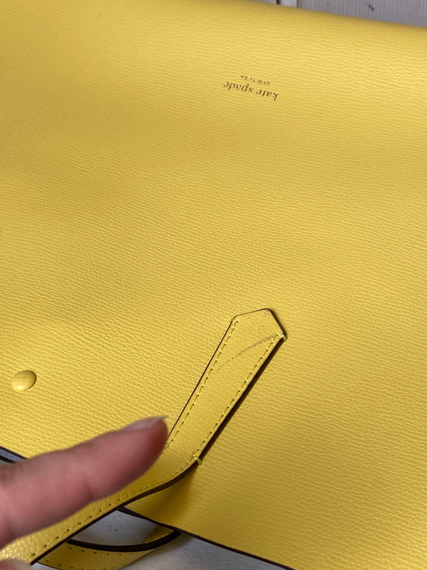 Tote Designer By Kate Spade In Yellow, Size:Large