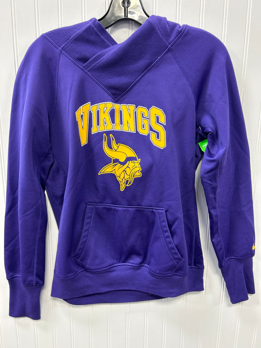 Athletic Sweatshirt Hoodie By Nfl In Purple, Size:L