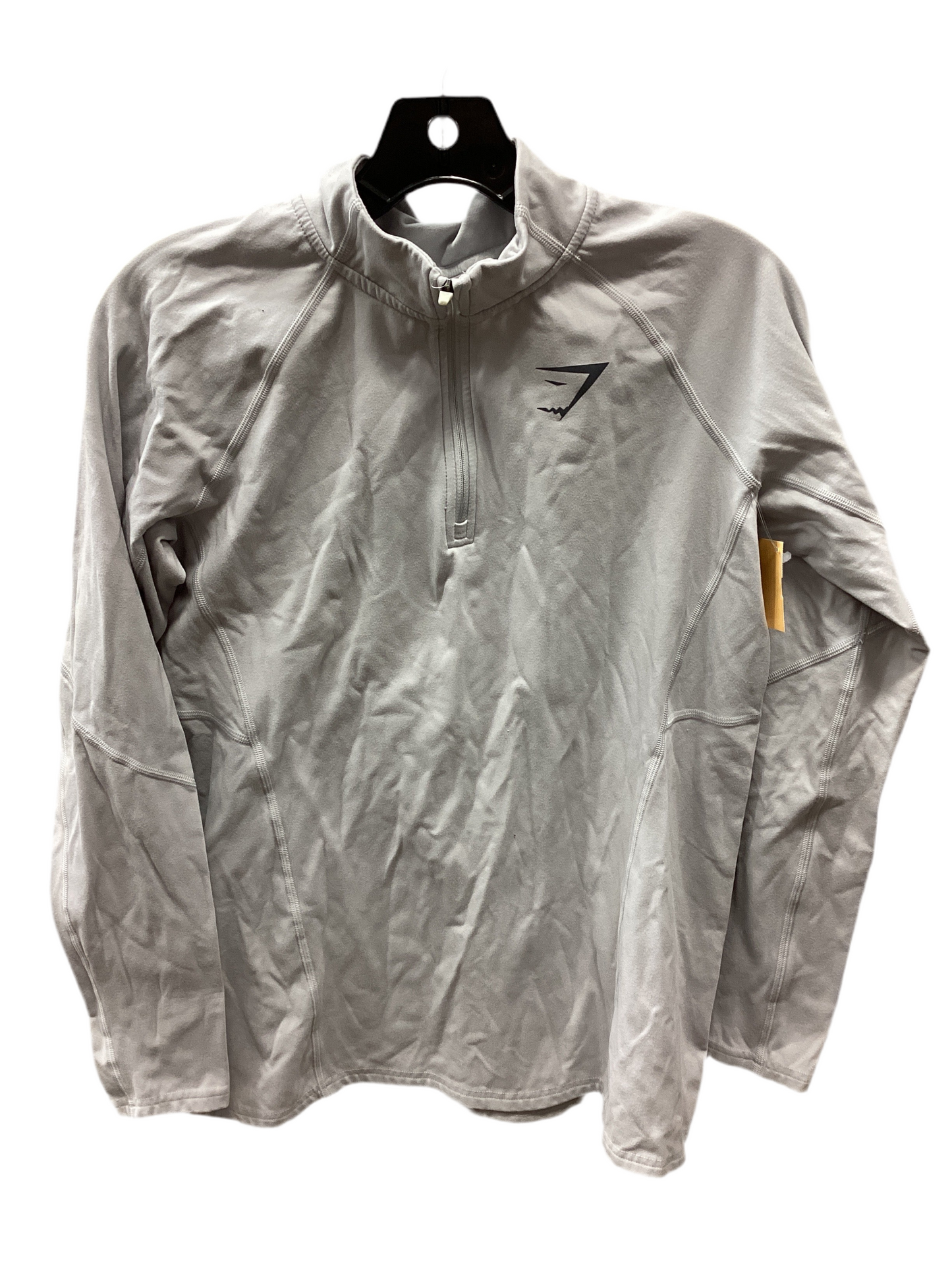 Athletic Top Ls Collar By Gym Shark In Grey, Size:S
