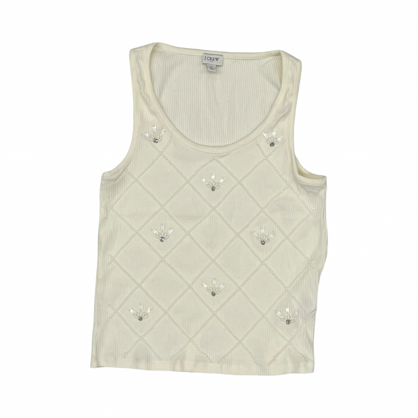 Top Sleeveless By J. Crew In Cream, Size:M
