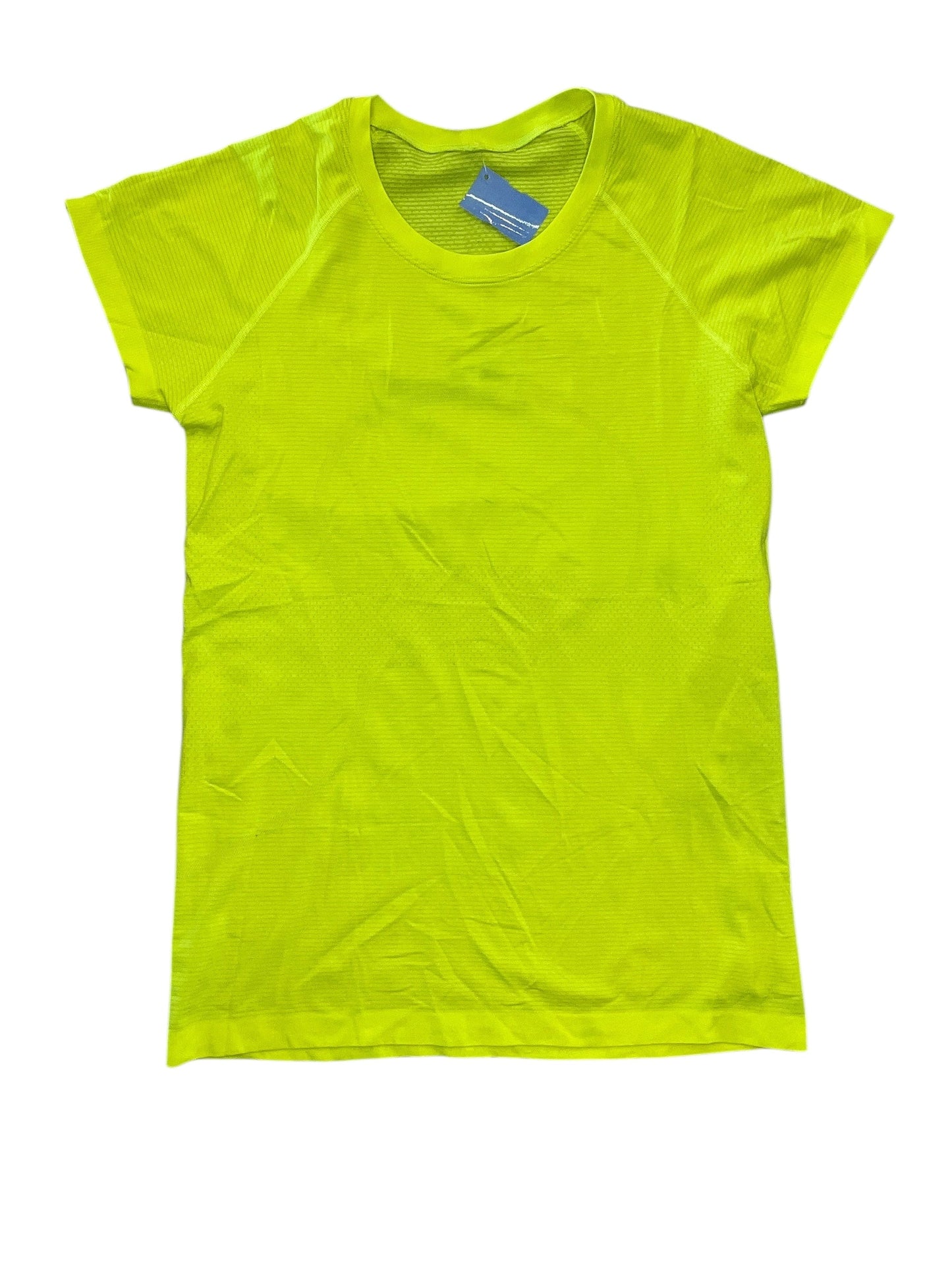 Athletic Top Ss By Lululemon In Yellow, Size:M