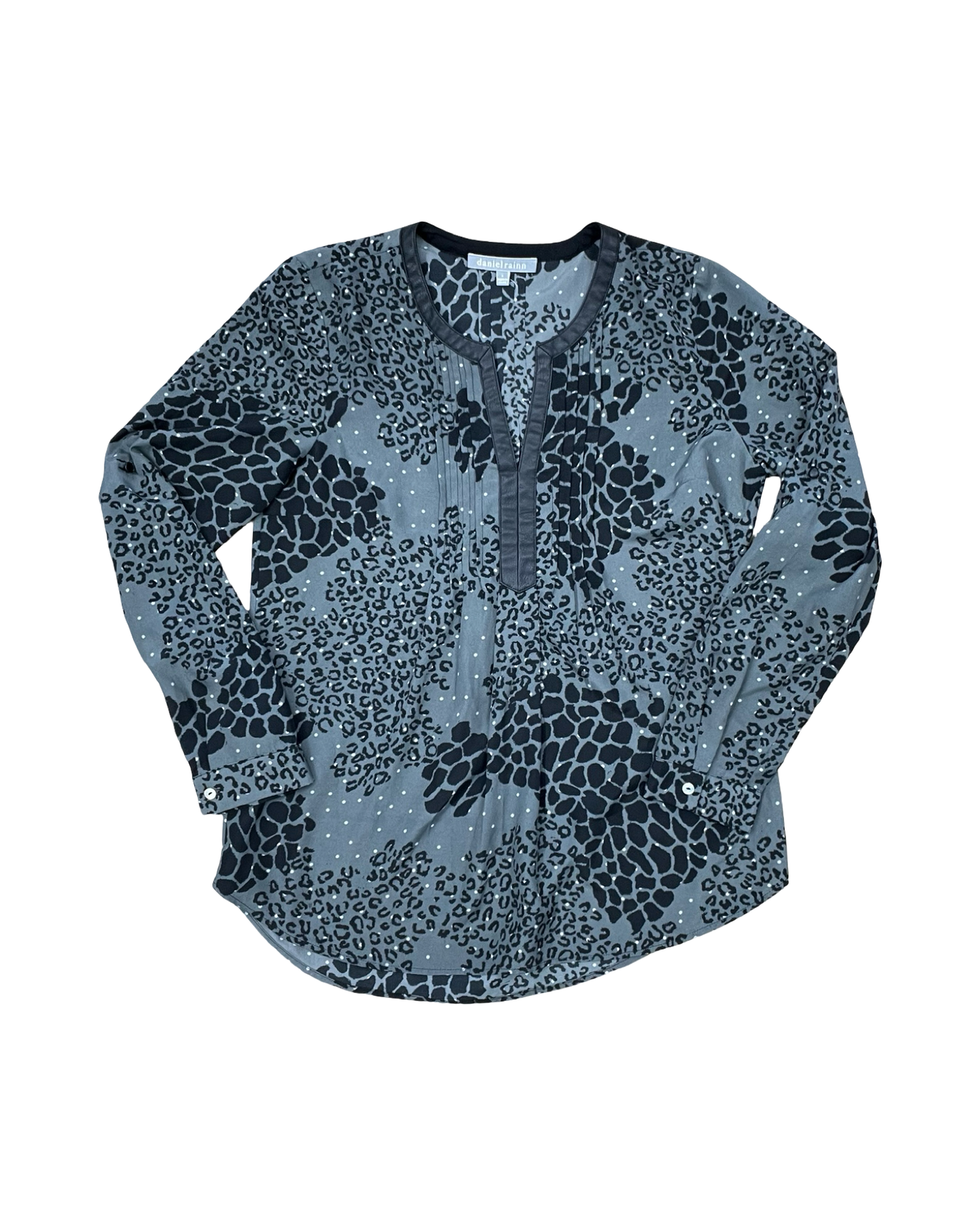 Top 3/4 Sleeve By Daniel Rainn In Grey, Size:S