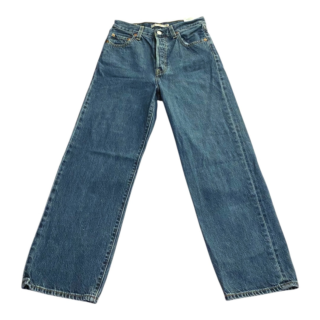 Jeans Straight By Levis In Blue Denim, Size:2