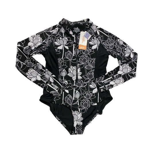Swimsuit By Clothes Mentor In Black & White, Size:Xl