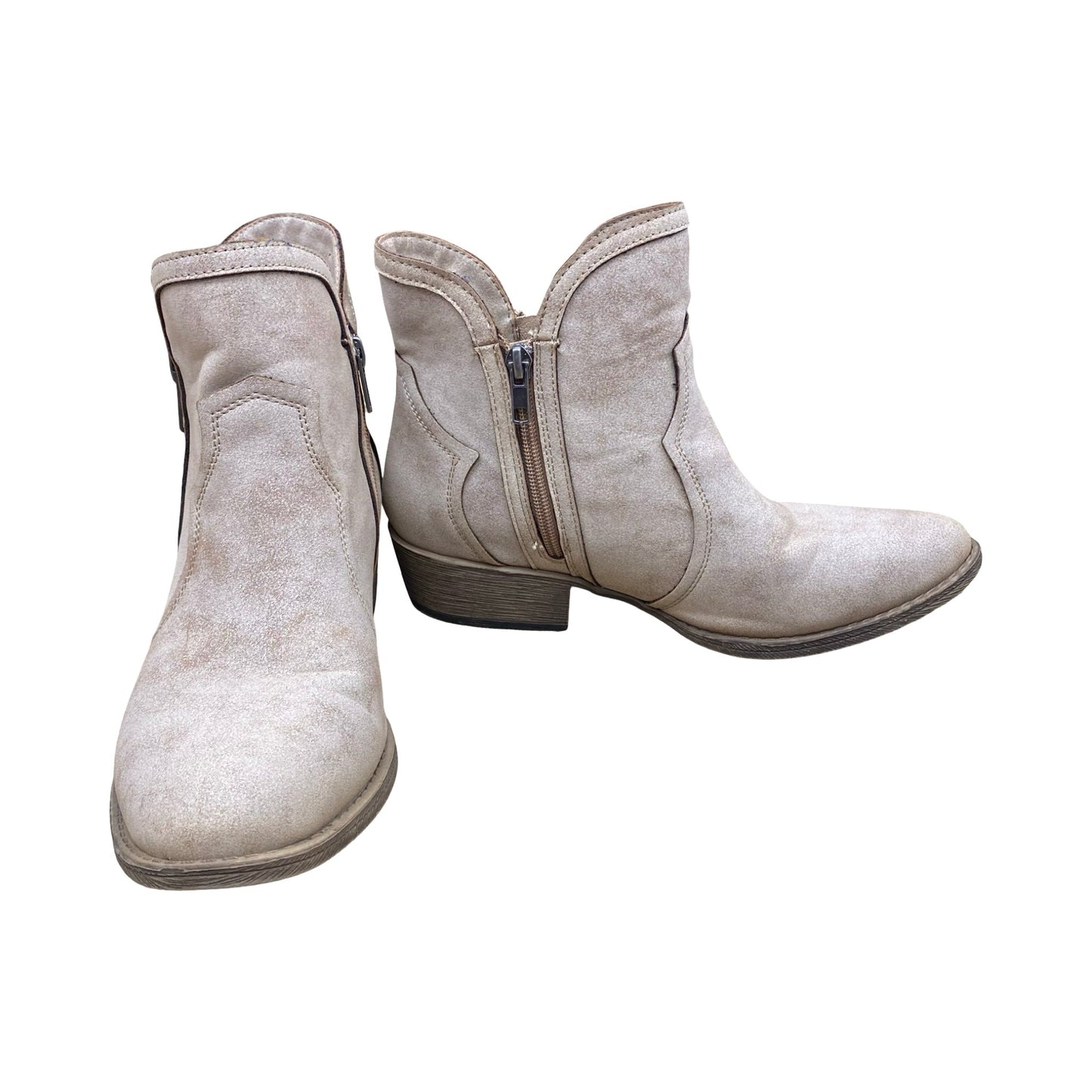 Boots Ankle Heels By Very G In Brown, Size:9