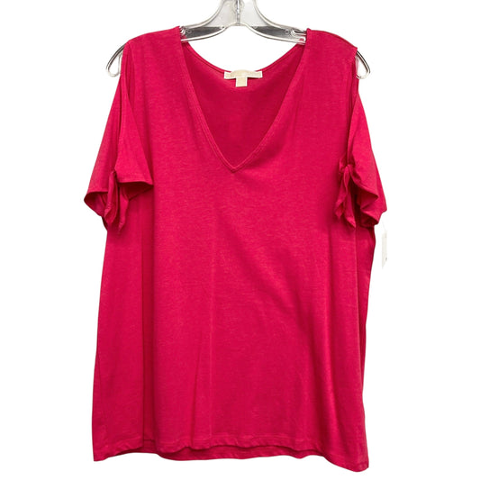 Top Ss Basic By Michael By Michael Kors In Pink, Size:Xl