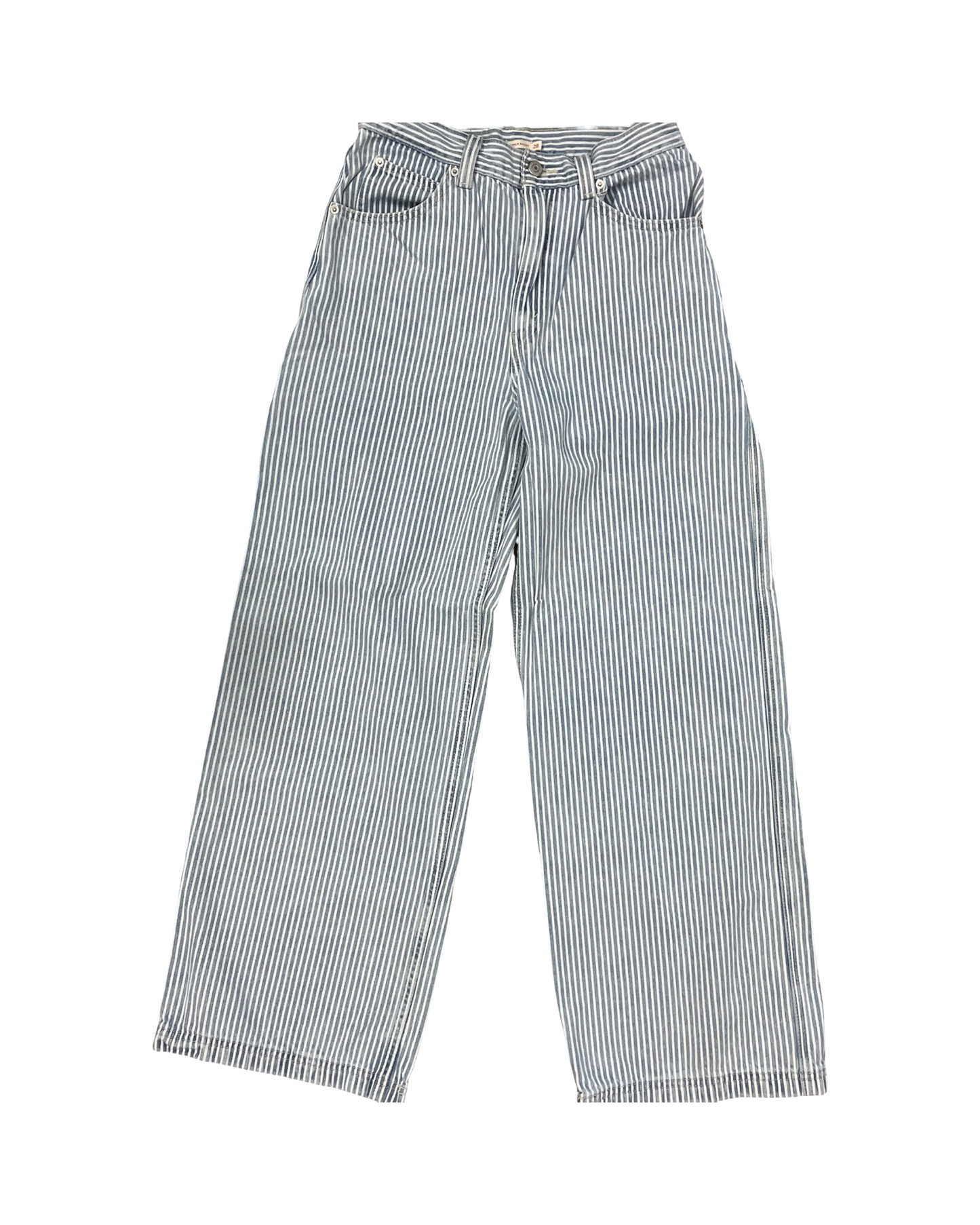 Jeans Wide Leg By Levis In Blue & White, Size:6