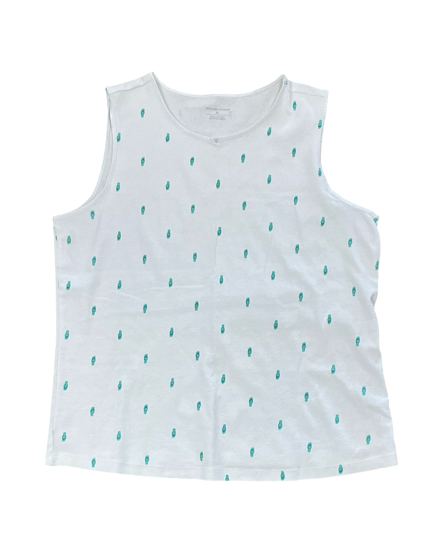 Top Sleeveless By Christopher And Banks In White, Size:Xl