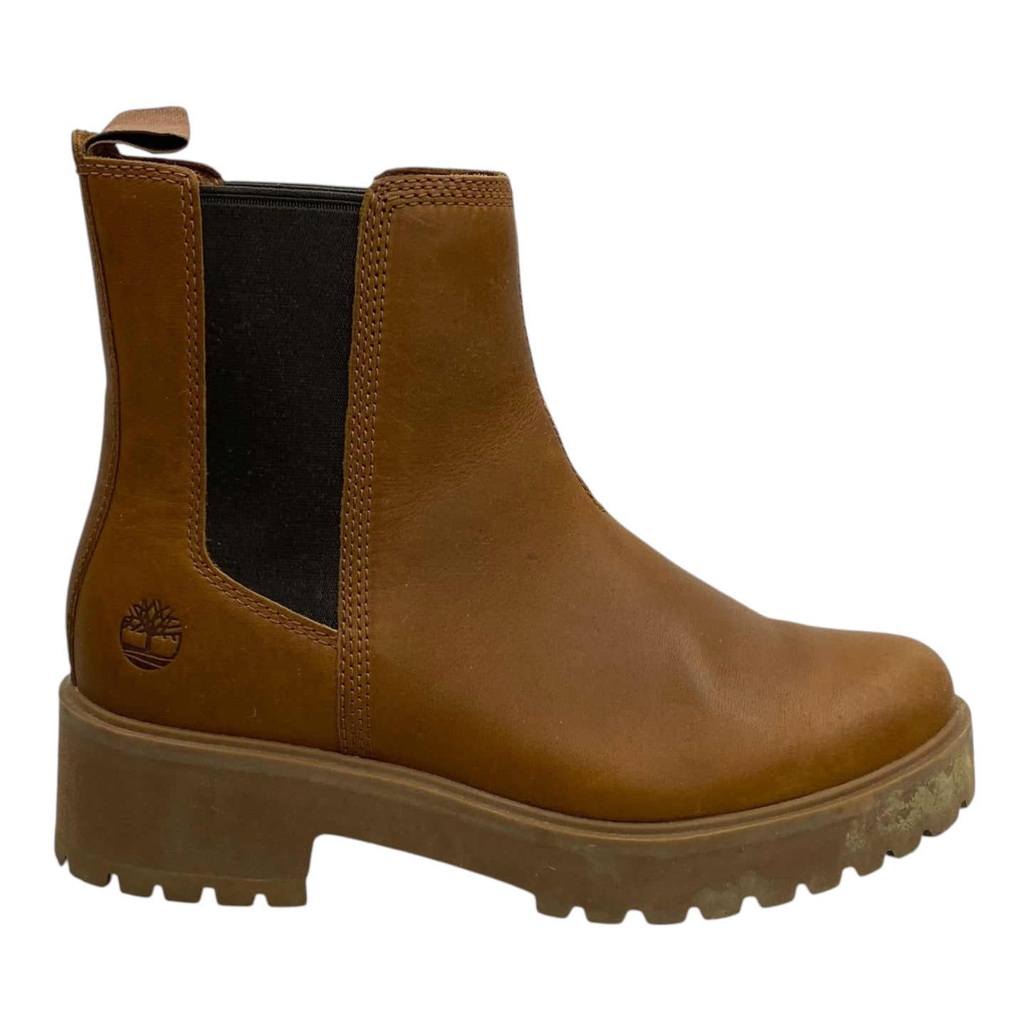 Boots Ankle Heels By Timberland In Brown, Size:6.5