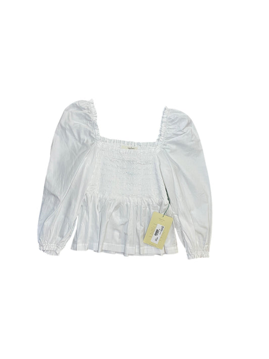 Blouse 3/4 Sleeve By Birds Of Paradis By Trovata In White, Size:Xs