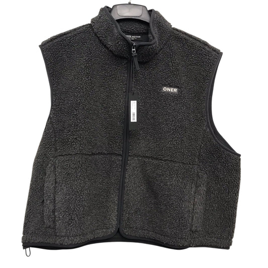 Vest Faux Fur & Sherpa By Oner Active In Grey, Size:1X