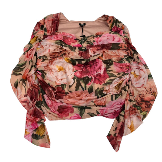 Top Ls By Express In Green & Pink, Size:Xl
