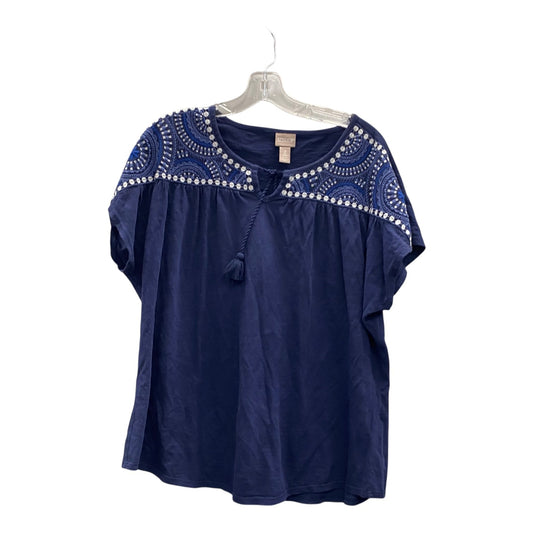 Top Ss By Chicos In Blue, Size:L