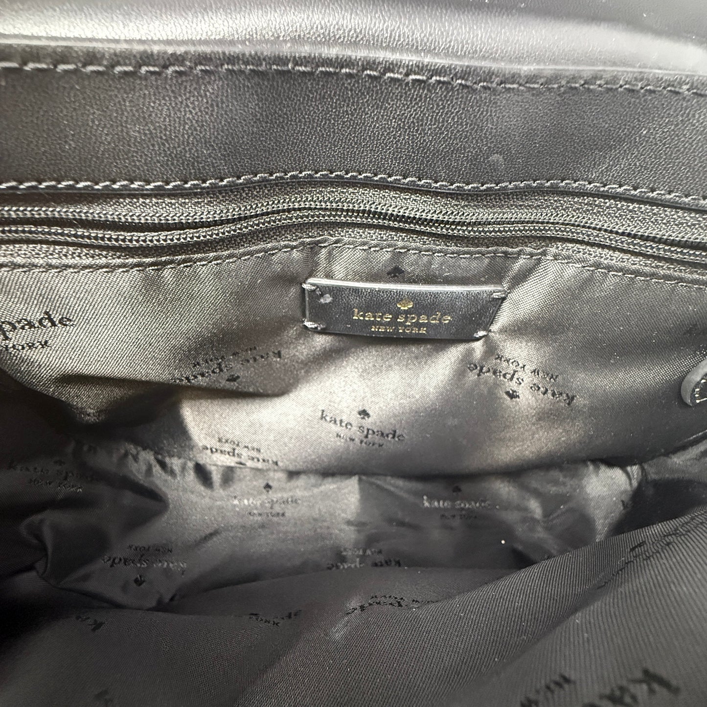 Carey Smooth Quilted Leather Flap Shoulder Bag Designer By Kate Spade, Size: Medium