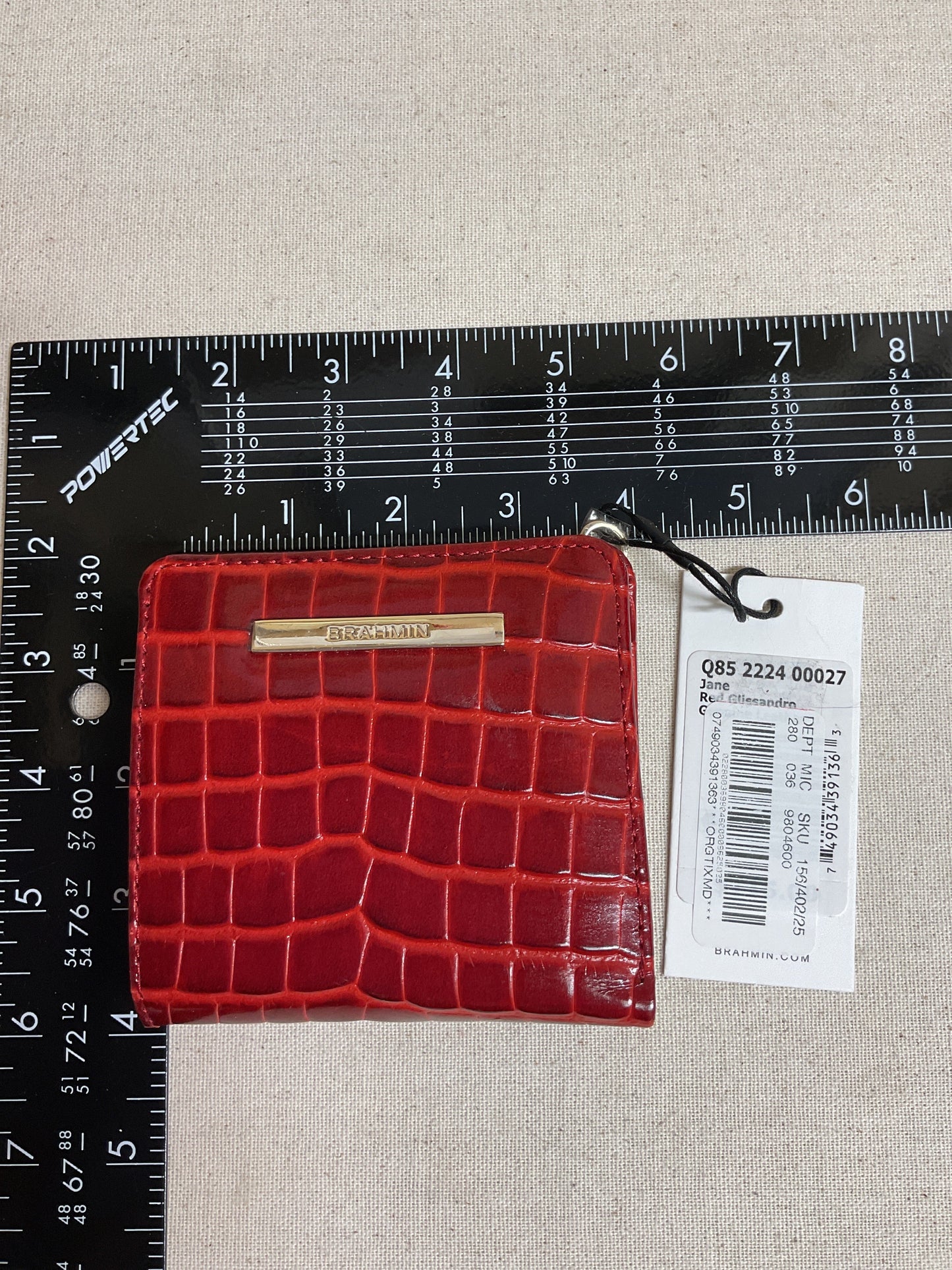 Crossbody Designer By Brahmin In Red, Size:Small