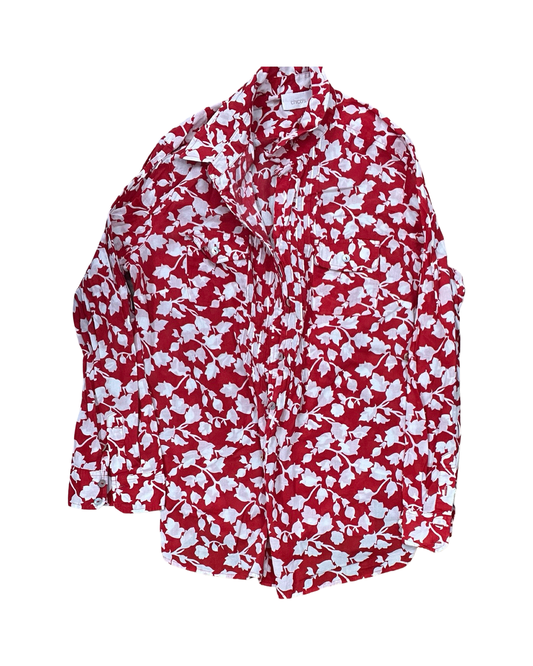 Top Ls By Chicos In Red & White, Size:L