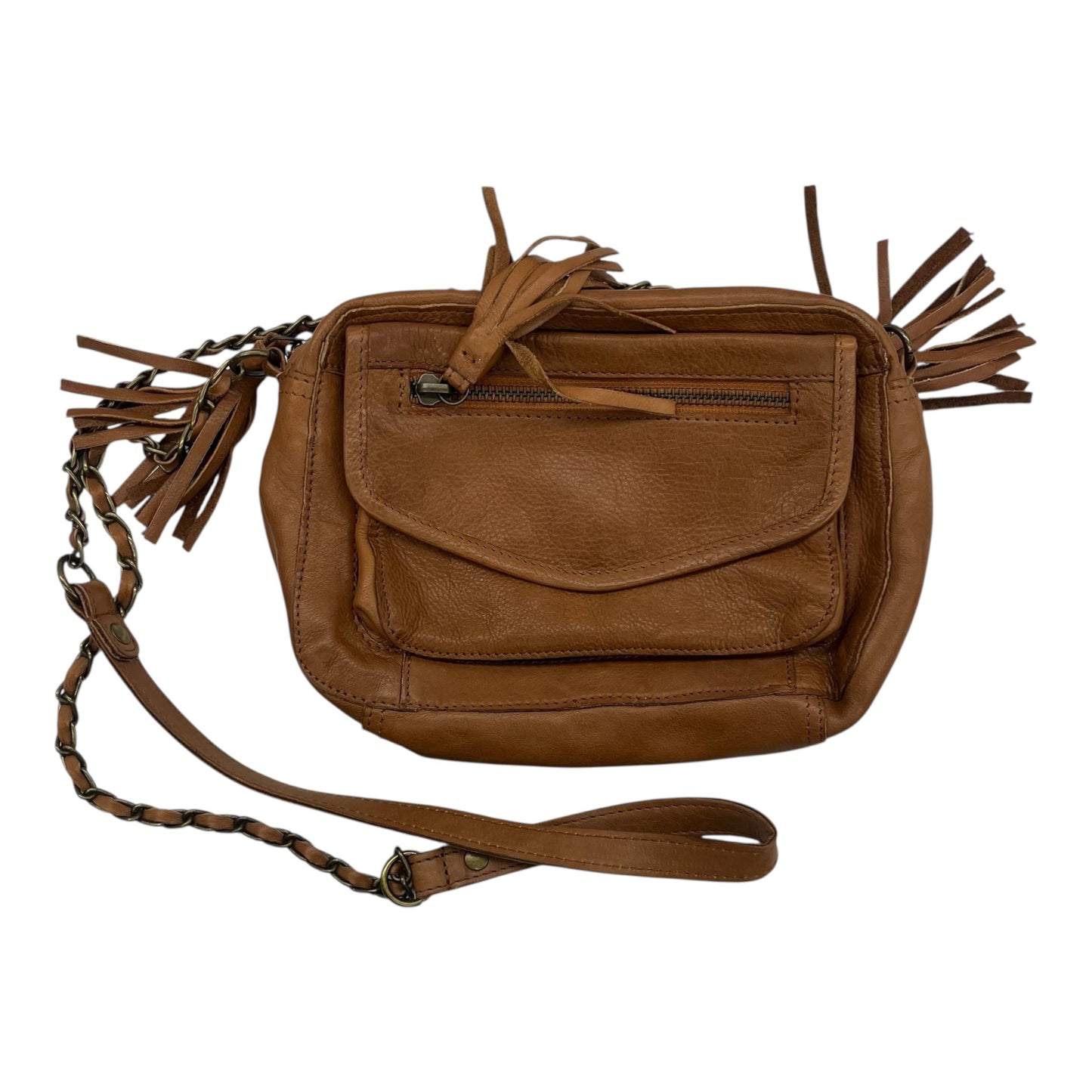 Crossbody By Clothes Mentor In Tan, Size:Small