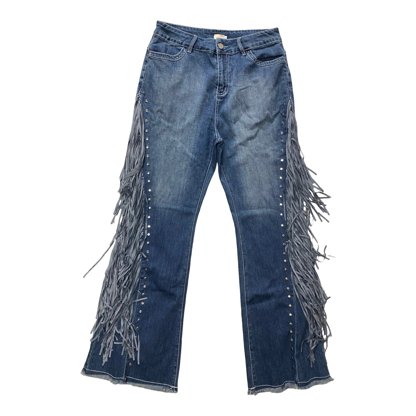 Jeans Flared By Cmb In Blue Denim, Size:L