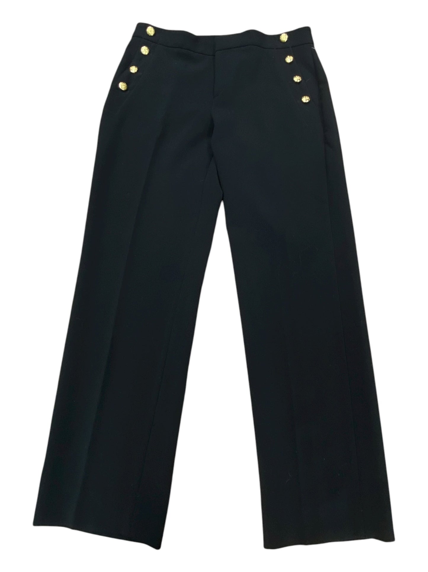 Pants Dress By Banana Republic In Black & Gold, Size:8