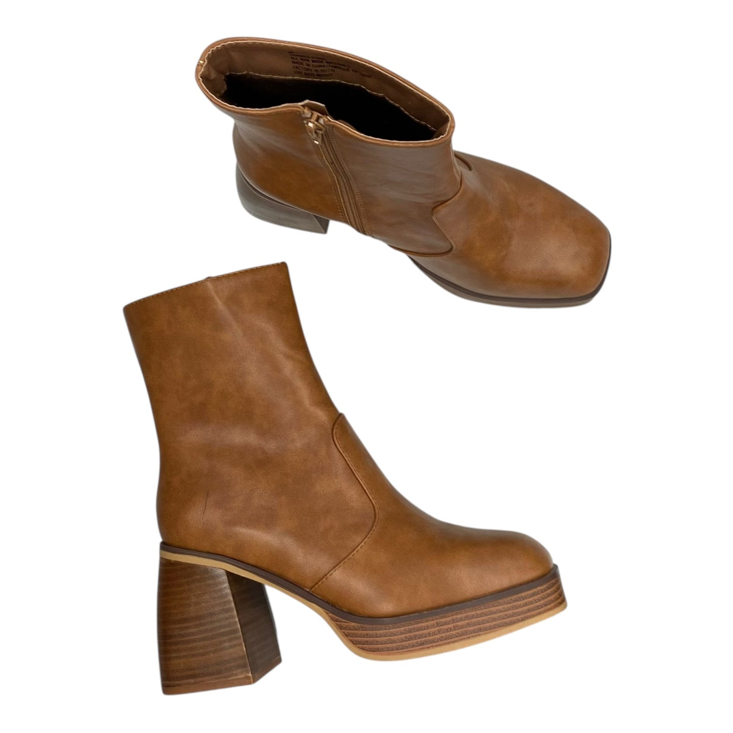 Boots Ankle Heels By Maurices In Tan, Size:8