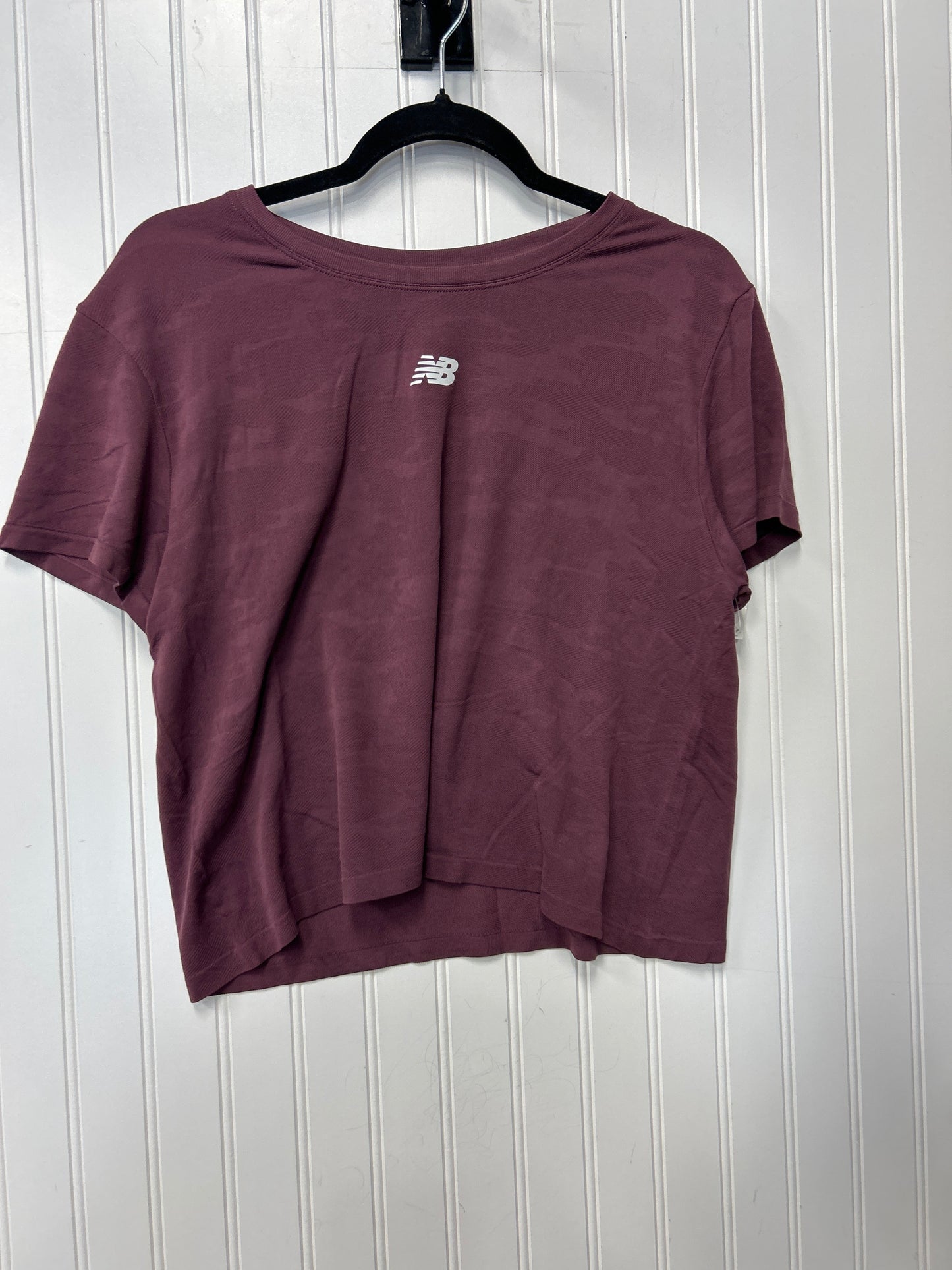 Athletic Top Ss By New Balance In Purple, Size:Xl