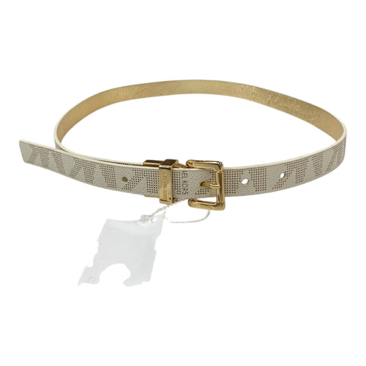 Belt Designer By Michael Kors In Gold & White