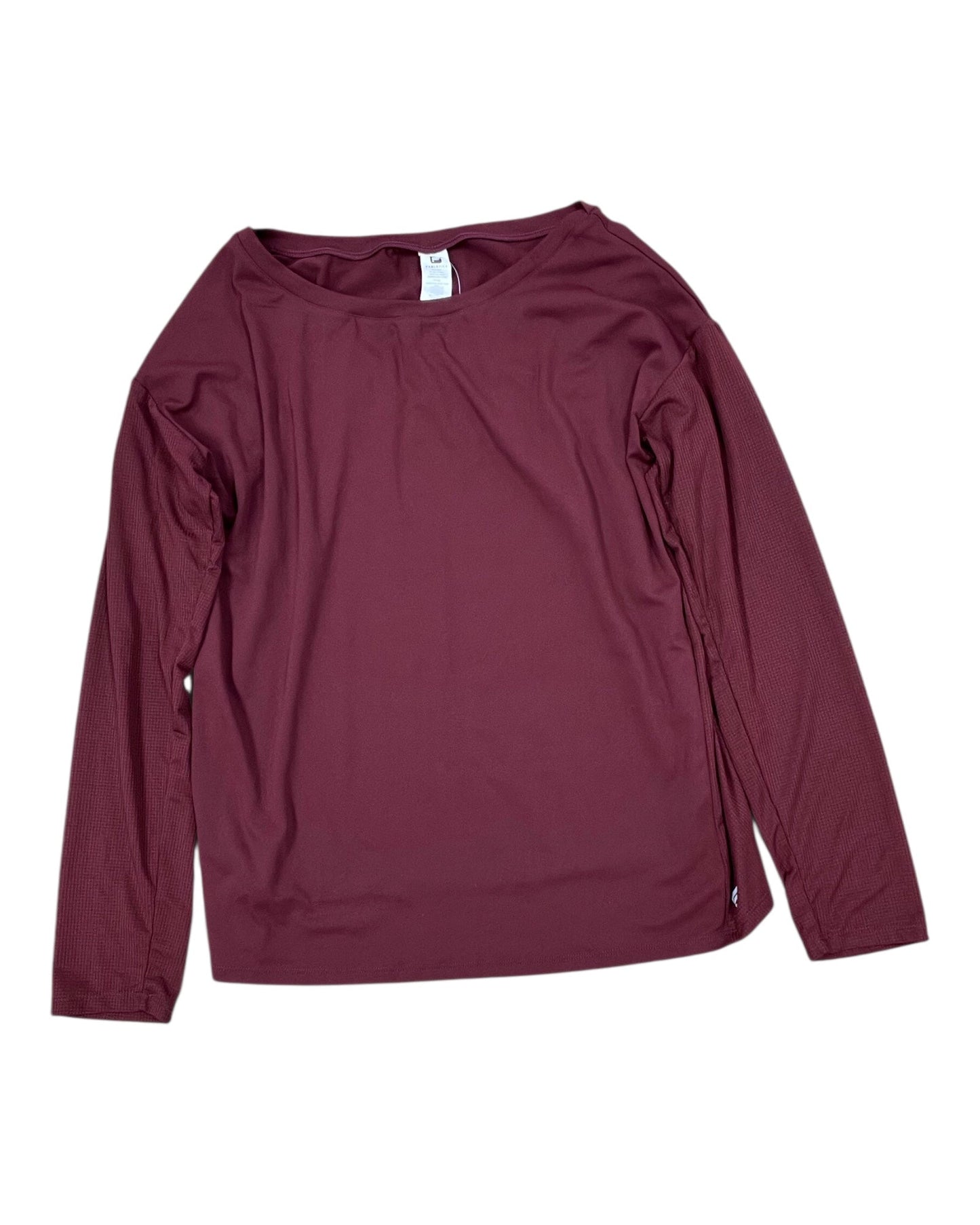 Top Ls By Fabletics In Maroon, Size:M