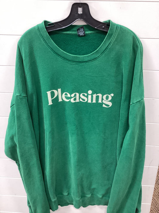 Sweatshirt Crewneck By Cmb In Green, Size:5X