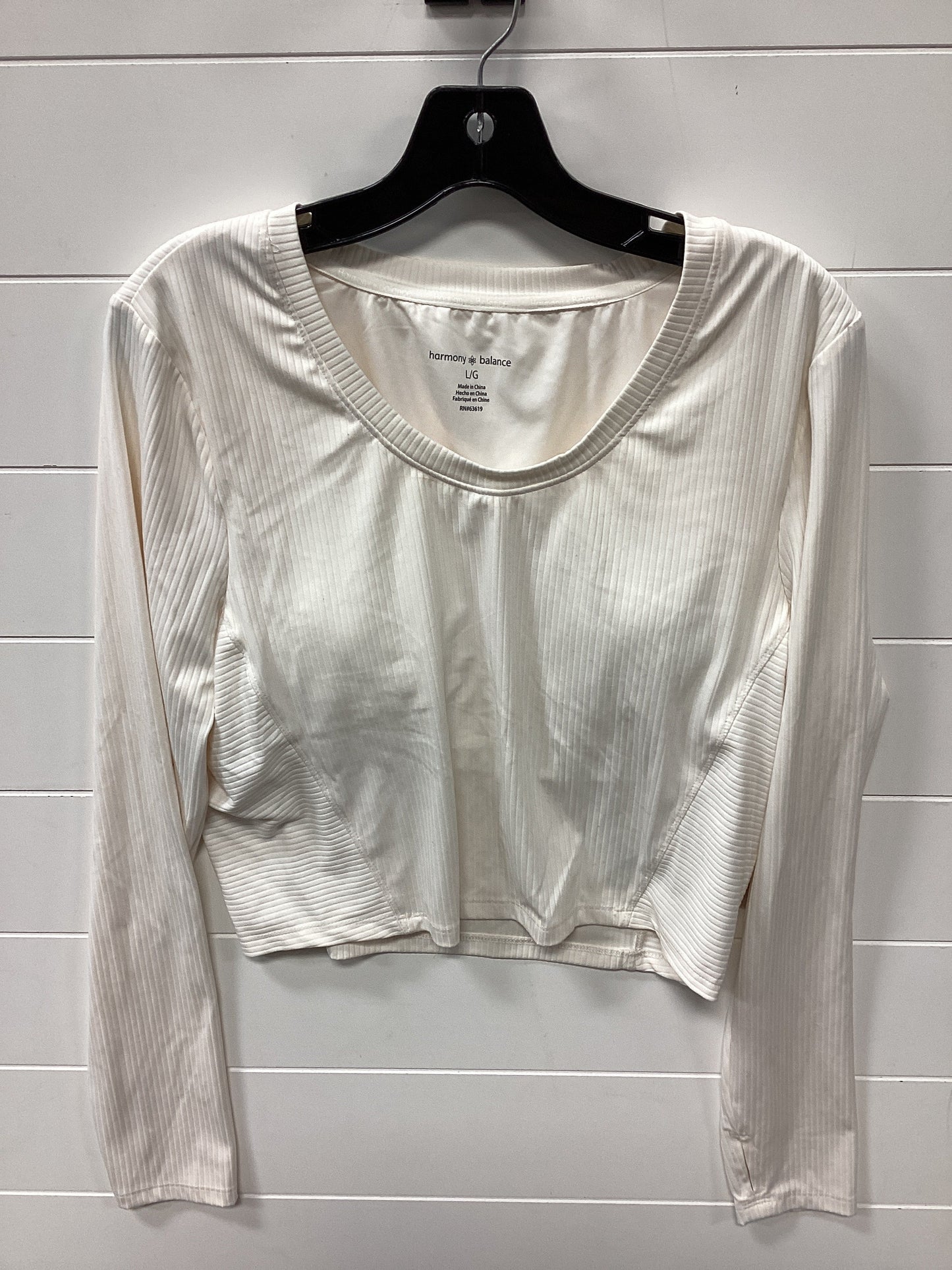 Athletic Top Ls Crewneck By Cmc In Cream, Size:L