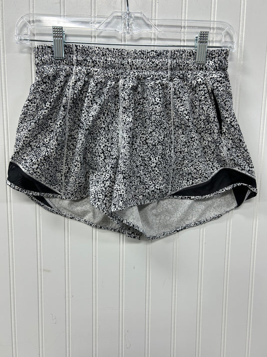 Athletic Shorts By Lululemon In Black & White, Size:6