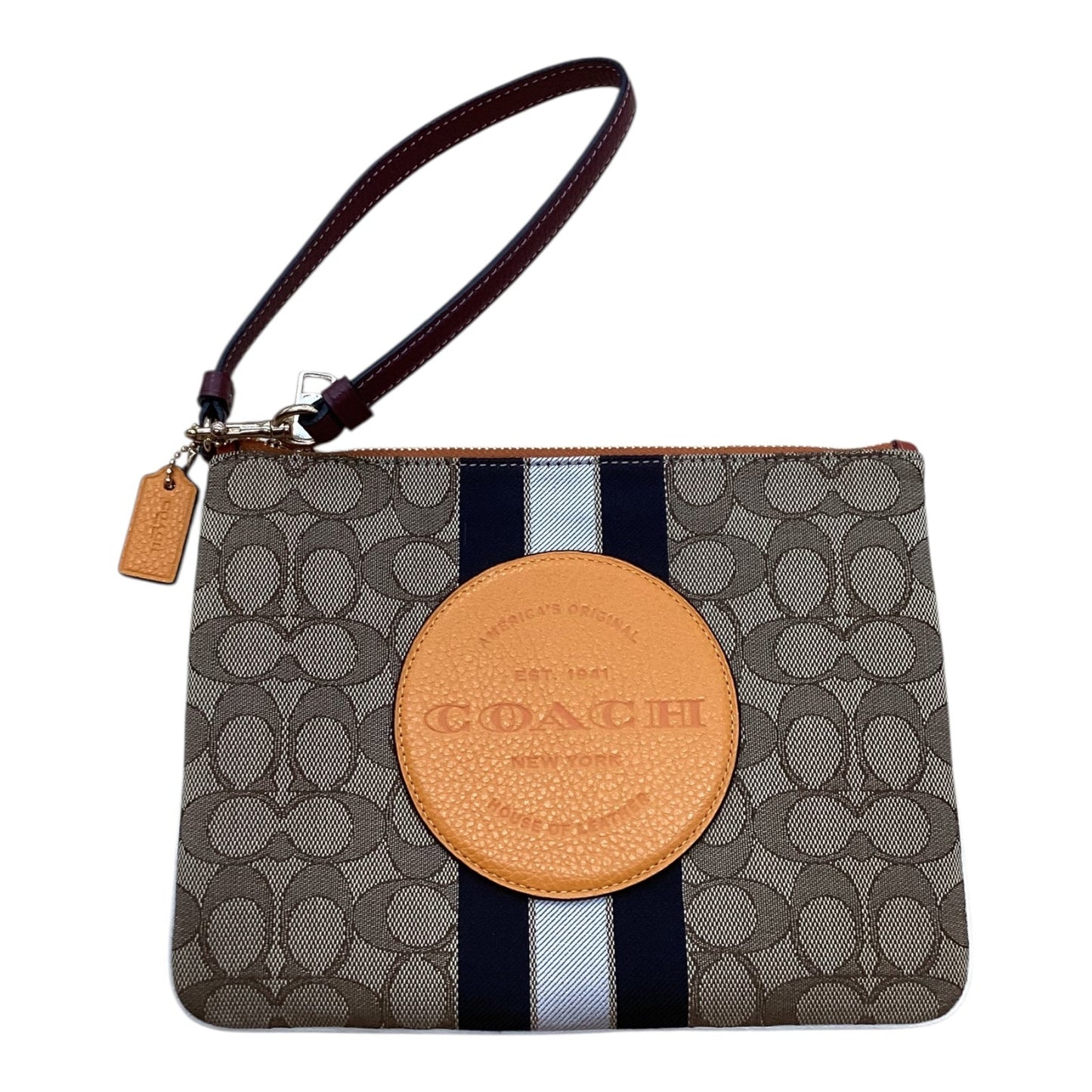 Wristlet Designer By Coach In Brown & Orange, Size:Medium