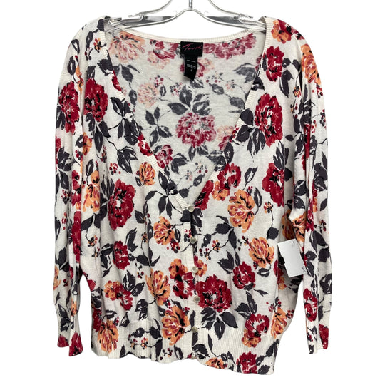 Sweater Cardigan By Torrid In Floral Print, Size:3X