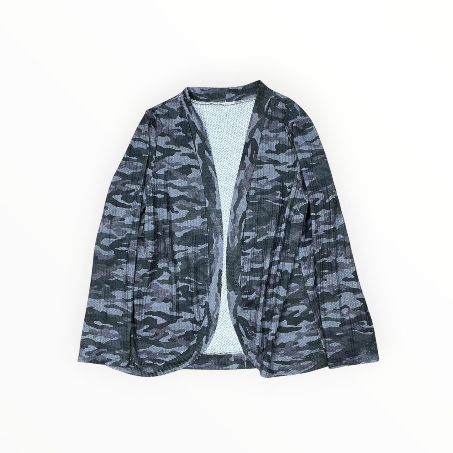 Cardigan By Clothes Mentor In Black & Grey, Size:L