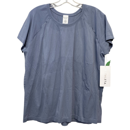Athletic Top Ss By Athleta In Blue, Size:2X
