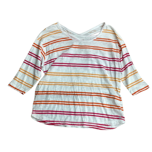 Top 3/4 Sleeve By Talbots In Striped Pattern, Size:1X