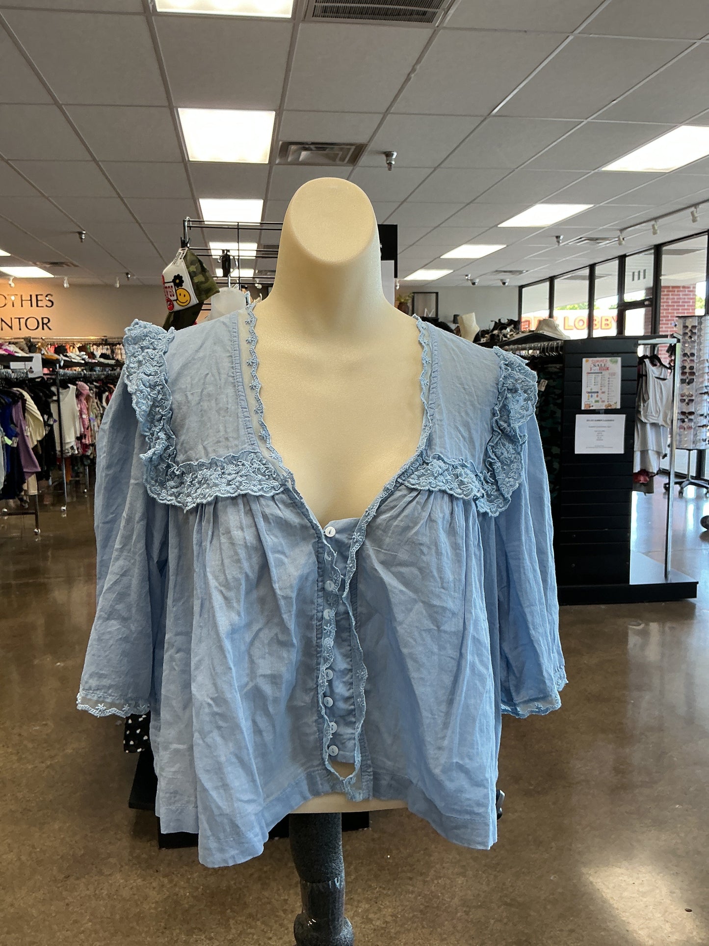 Top Ss By Free People In Blue, Size:S