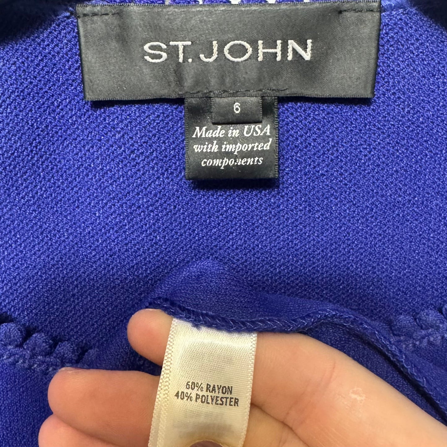 Blazer Luxury Designer By St John Collection In Purple, Size: 6