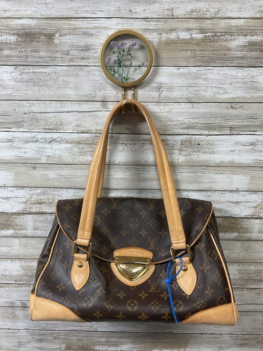 Handbag Luxury Designer By Louis Vuitton In Brown, Size:Large
