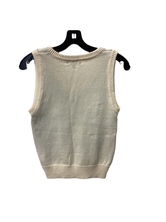 Vest Sweater By Love Tree In Blue & Cream, Size:S