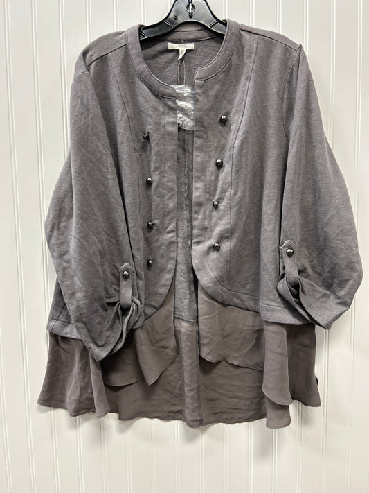 Blouse Ls By Maurices In Grey, Size:M NWT