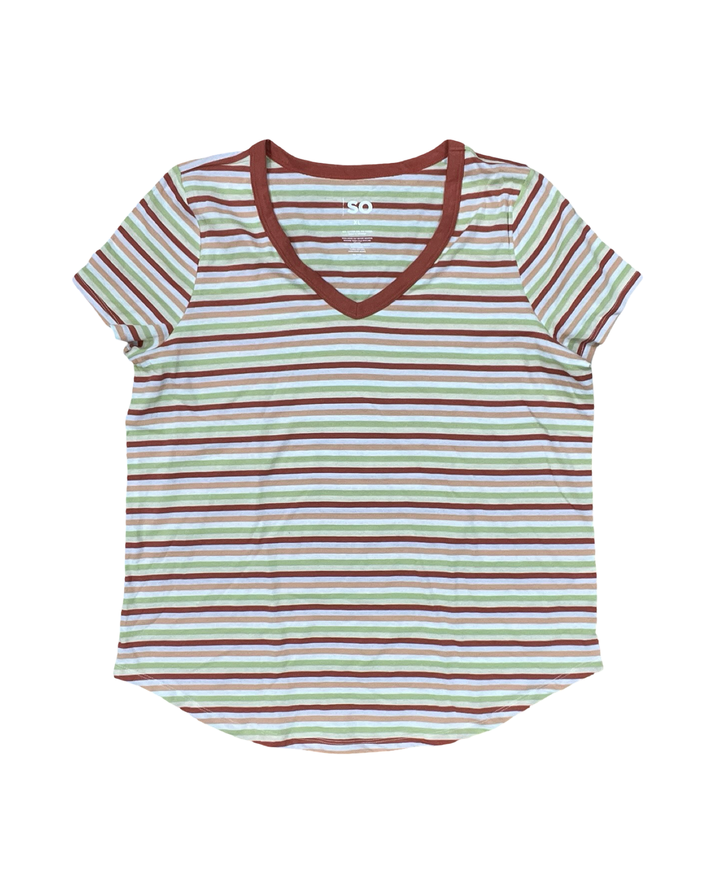 Top Ss By So In Orange & White, Size:Xl