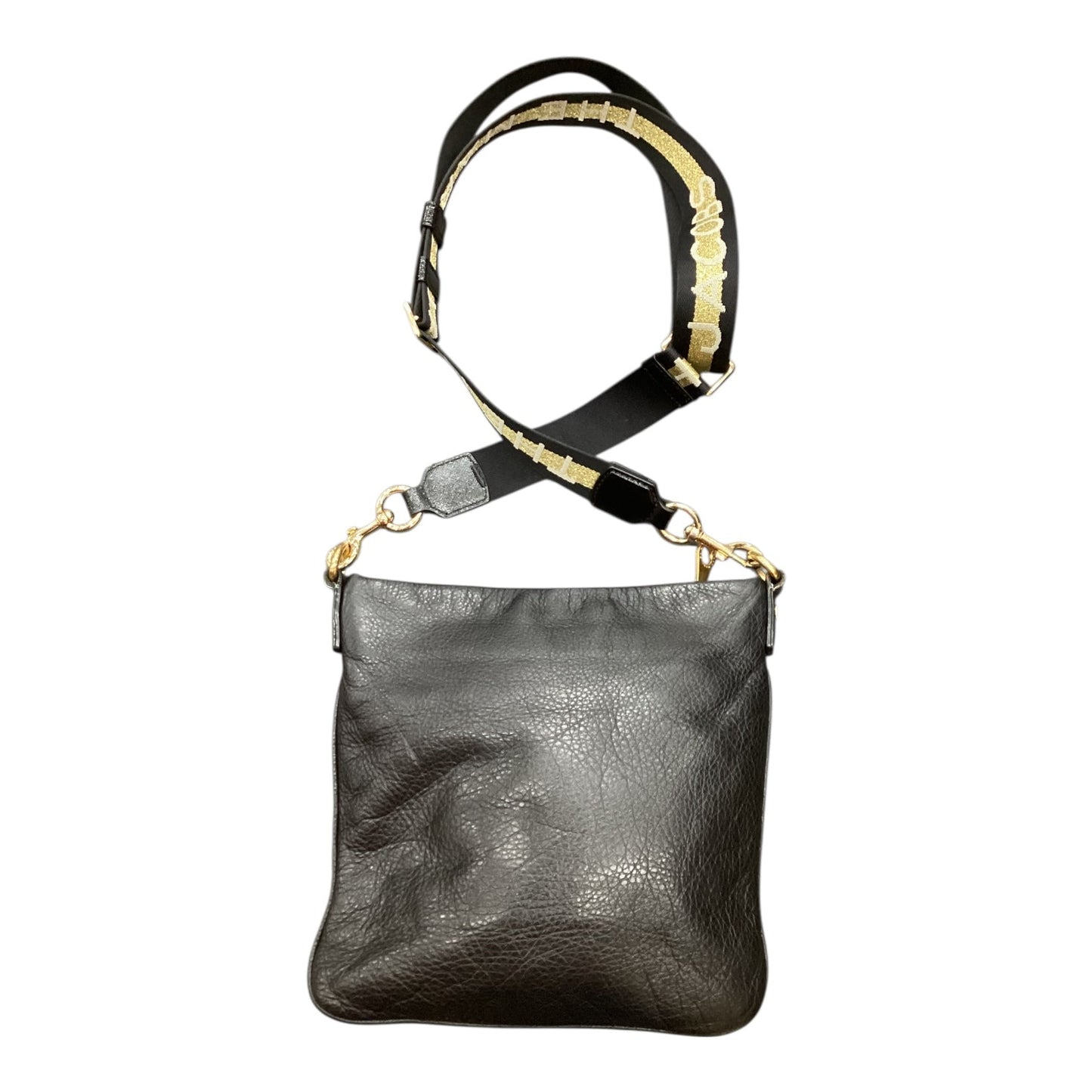 Crossbody Designer By Marc By Marc Jacobs In Black & Gold, Size:Small