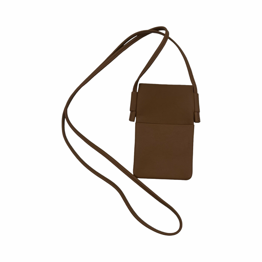 Crossbody Leather By Clothes Mentor In Tan, Size:Small