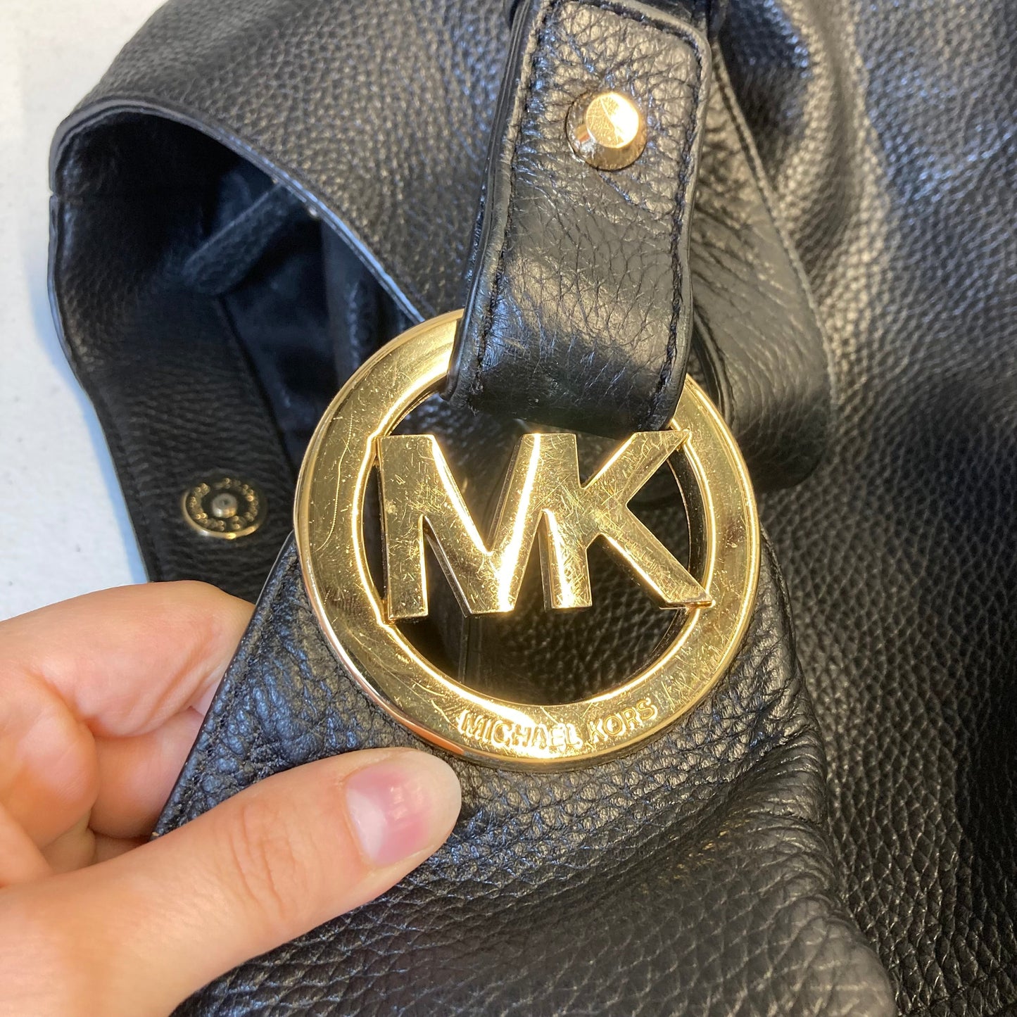 Handbag Designer By Michael Kors In Black, Size:Large