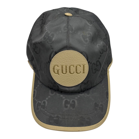 Hat Luxury Designer By Gucci In Cream & Grey