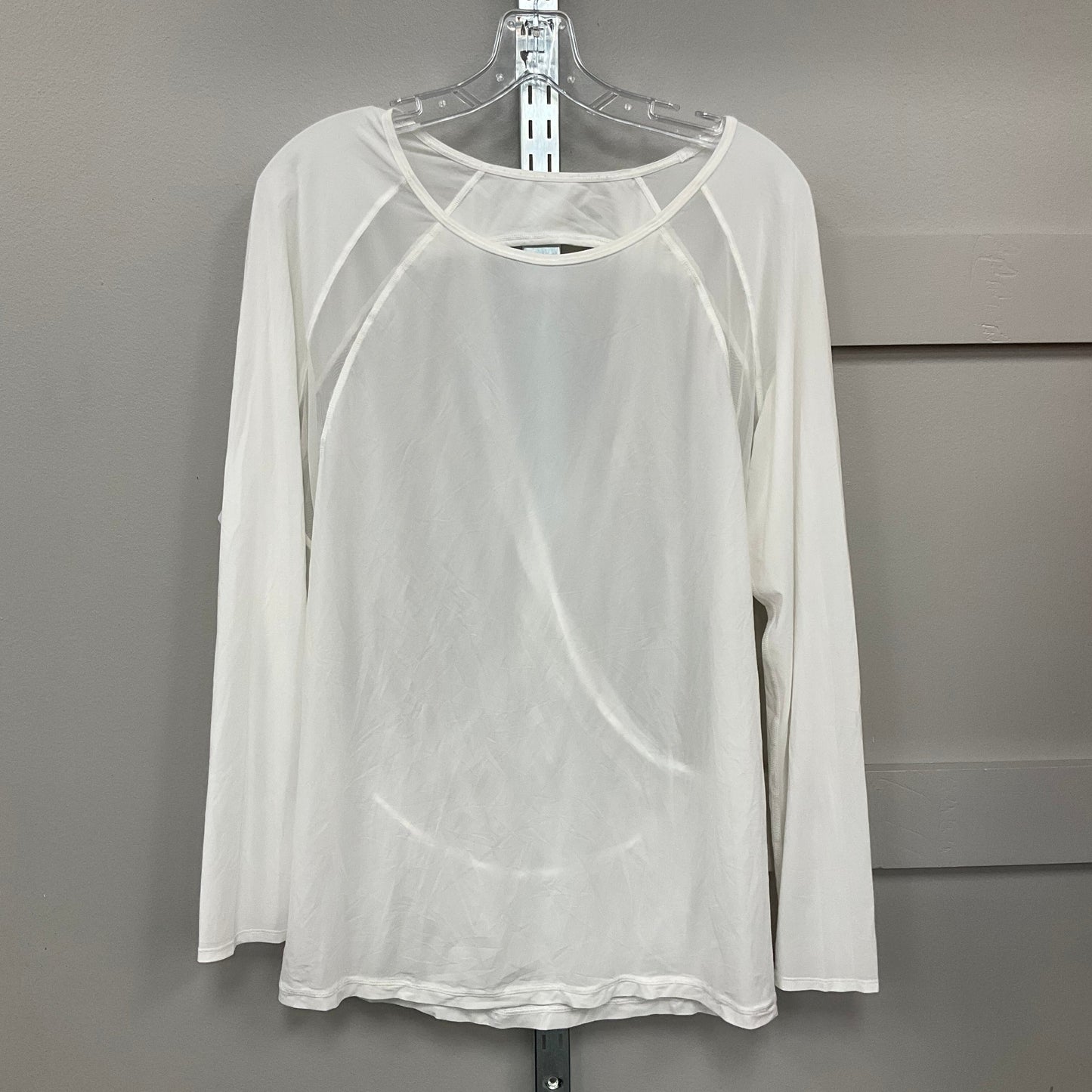 Athletic Top Ls Crewneck By Lululemon In Cream, Size:M