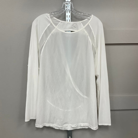 Athletic Top Ls Crewneck By Lululemon In Cream, Size:M