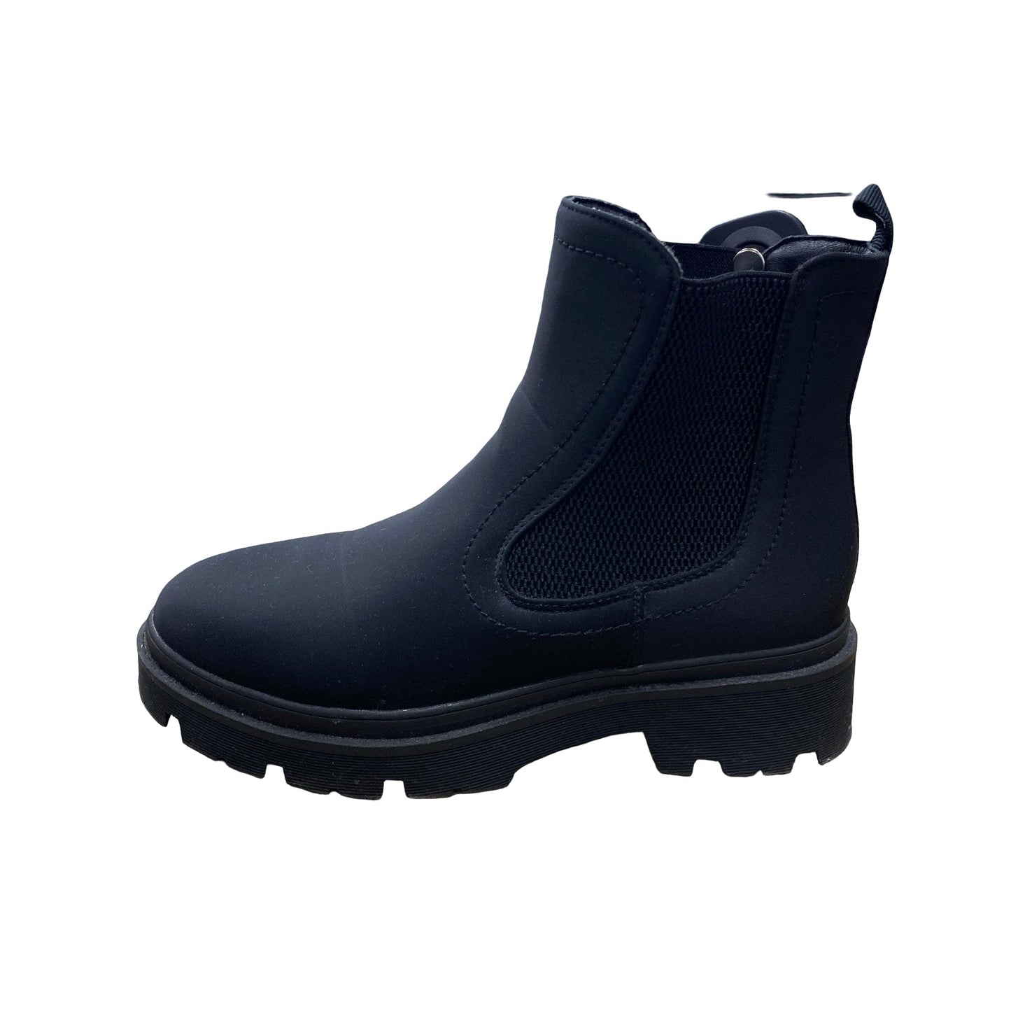 Boots Ankle Flats By Isomei In Black, Size:8